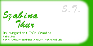 szabina thur business card